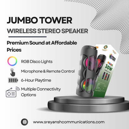 Pick Pack Jumbo Tower- Wireless Stereo Speaker