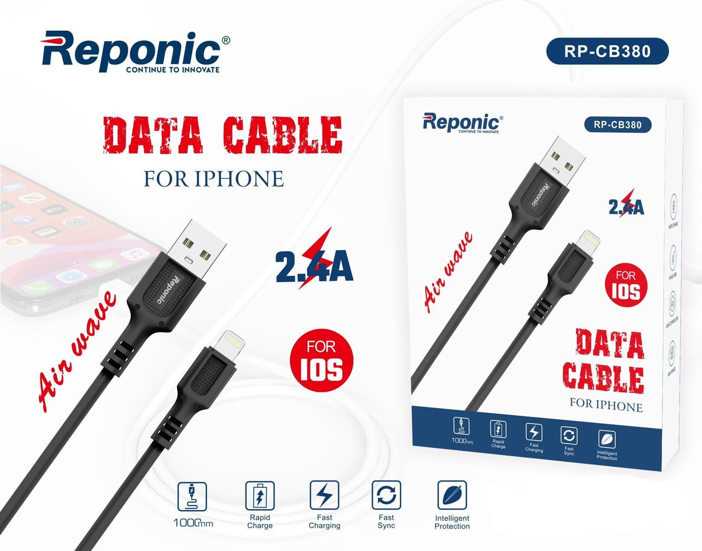 Reponic data cable -for iPhone